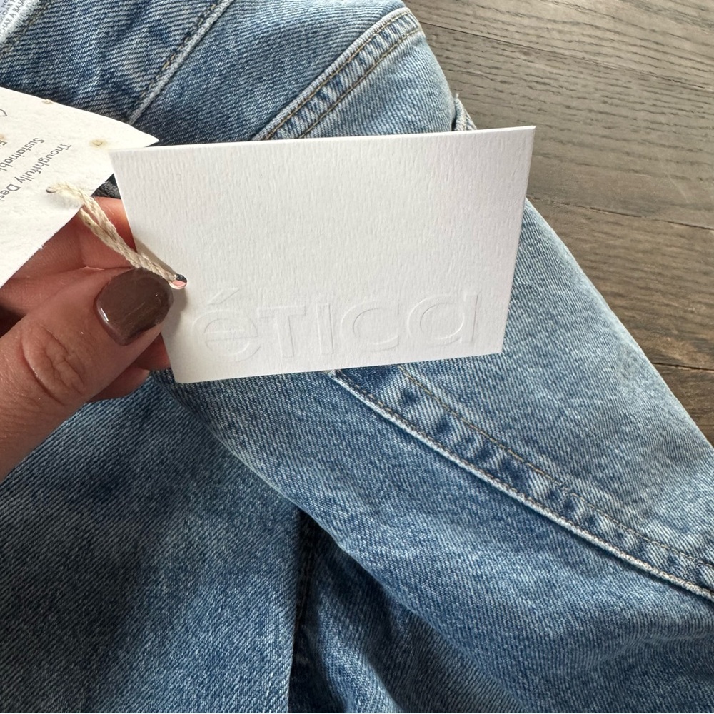 ETICA Bryce Pinch Waist Boyfriend High Rise Jeans - Faded Blue - Picture 8 of 15